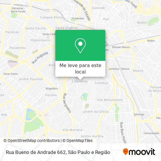 Rua Bueno de Andrade 662 mapa