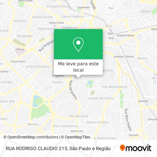 RUA RODRIGO CLAUDIO  215 mapa
