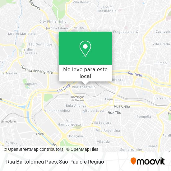 Rua Bartolomeu Paes mapa