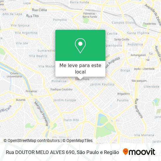 Rua DOUTOR MELO ALVES 690 mapa
