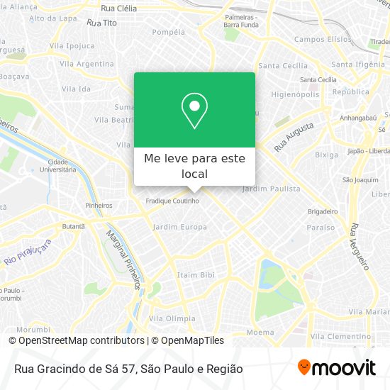 Rua Gracindo de Sá 57 mapa