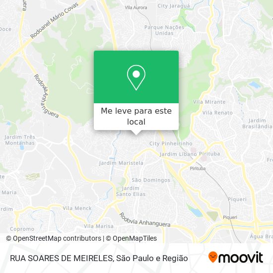 RUA SOARES DE MEIRELES mapa
