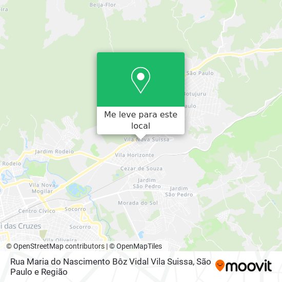 Rua Maria do Nascimento Bôz Vidal   Vila Suissa mapa