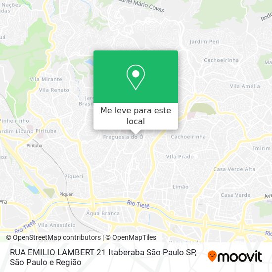 RUA EMILIO LAMBERT  21   Itaberaba   São Paulo   SP mapa