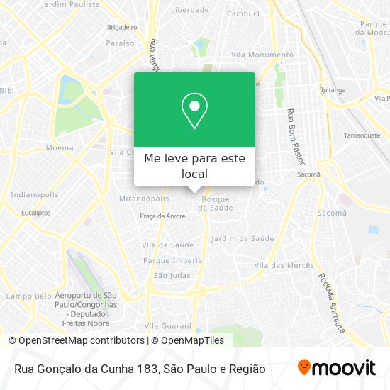 Rua Gonçalo da Cunha  183 mapa