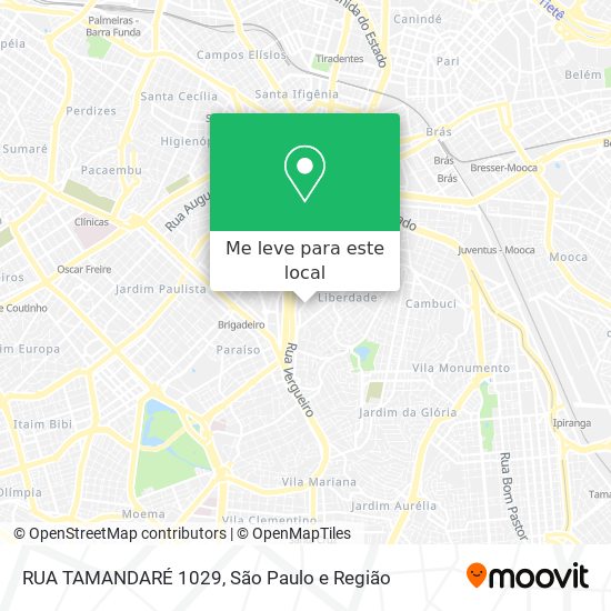 RUA TAMANDARÉ   1029 mapa