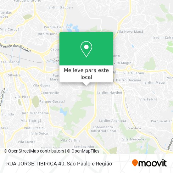 RUA JORGE TIBIRIÇÁ 40 mapa
