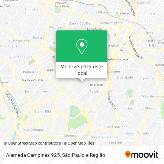 Alameda Campinas 925 mapa