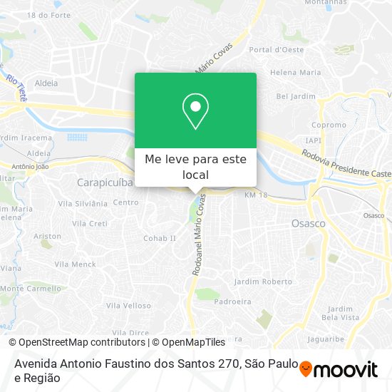 Avenida Antonio Faustino dos Santos 270 mapa