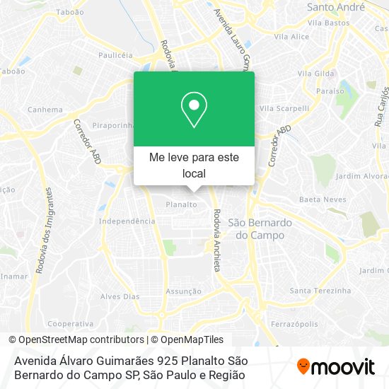 Avenida Álvaro Guimarães  925   Planalto   São Bernardo do Campo   SP mapa