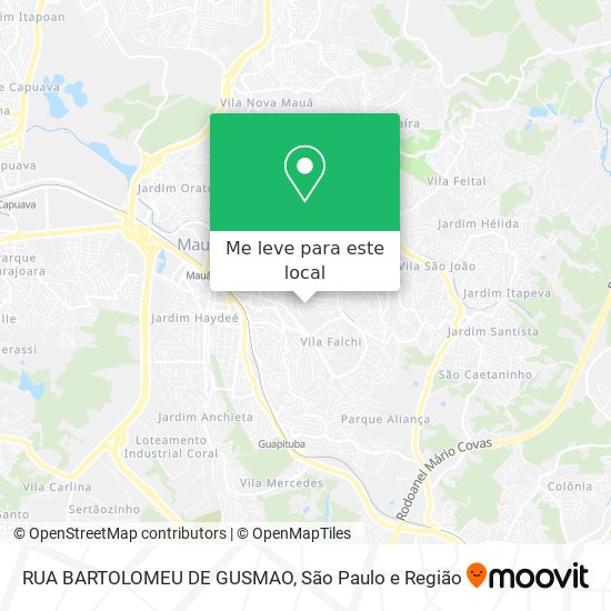RUA BARTOLOMEU DE GUSMAO mapa