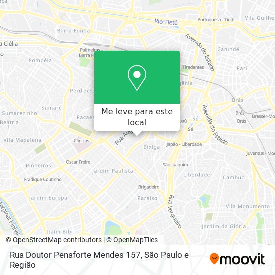 Rua Doutor Penaforte Mendes  157 mapa