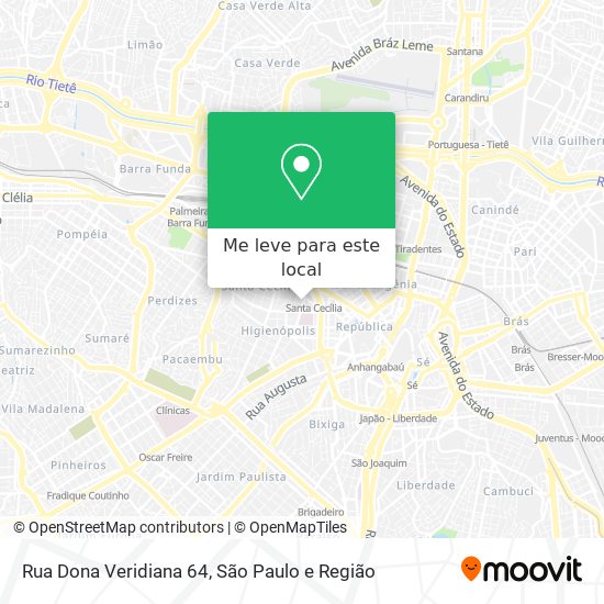 Rua Dona Veridiana 64 mapa