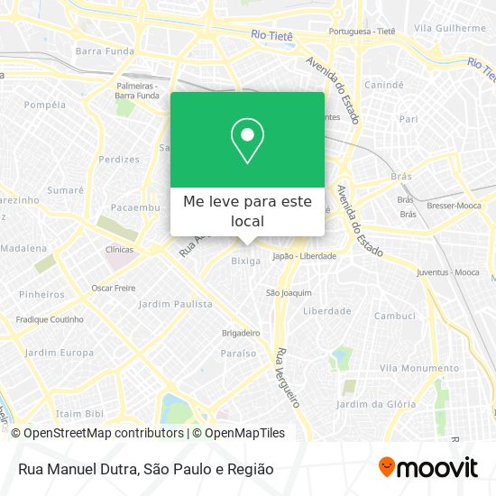 Rua Manuel Dutra mapa