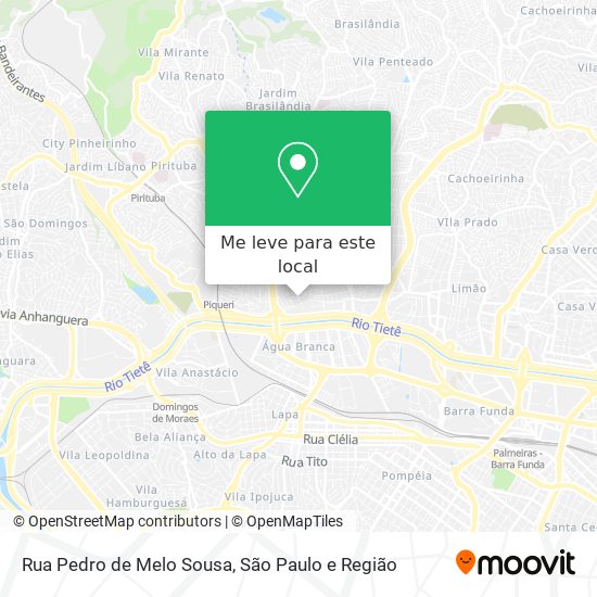 Rua Pedro de Melo Sousa mapa