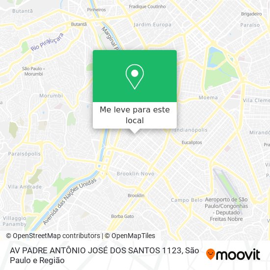 AV PADRE ANTÔNIO JOSÉ DOS SANTOS 1123 mapa