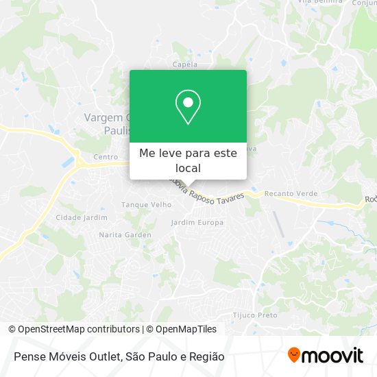 Pense Móveis Outlet mapa