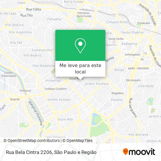 Rua Bela Cintra 2206 mapa