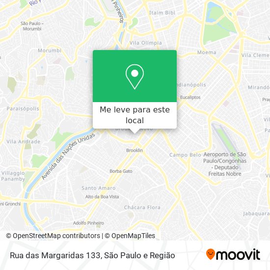 Rua das Margaridas  133 mapa