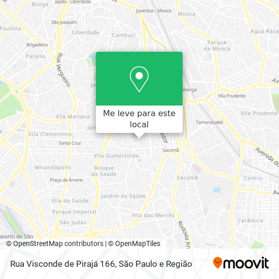 Rua Visconde de Pirajá 166 mapa