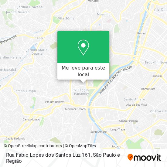 Rua Fábio Lopes dos Santos Luz 161 mapa