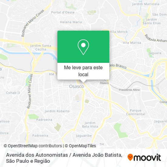 Avenida dos Autonomistas / Avenida João Batista mapa