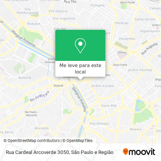 Rua Cardeal Arcoverde 3050 mapa