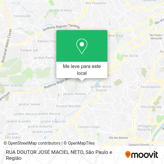 RUA DOUTOR JOSÉ MACIEL NETO mapa