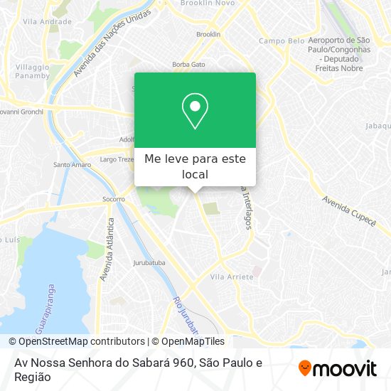 Av  Nossa Senhora do Sabará 960 mapa