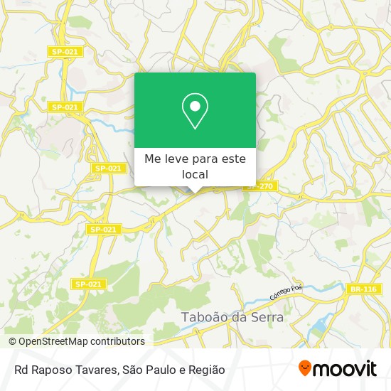 Rd Raposo Tavares mapa