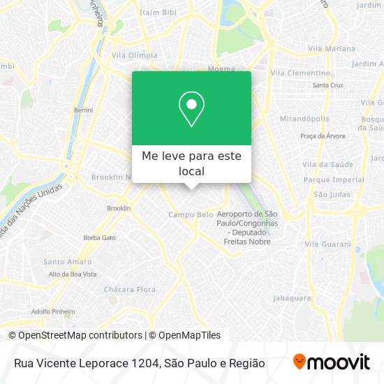 Rua Vicente Leporace 1204 mapa