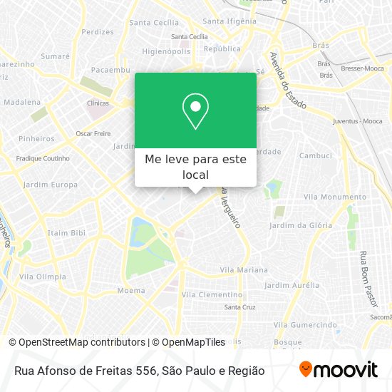 Rua Afonso de Freitas 556 mapa