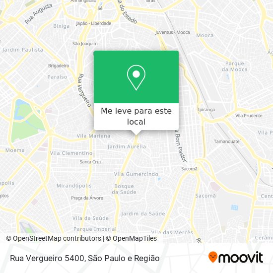 Rua Vergueiro 5400 mapa