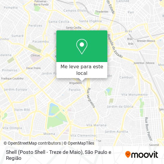 Shell (Posto Shell - Treze de Maio) mapa
