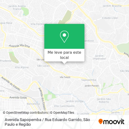 Avenida Sapopemba / Rua Eduardo Garrido mapa