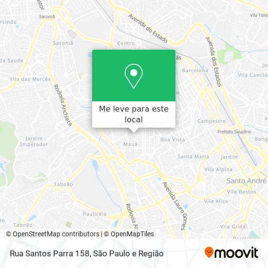 Rua Santos Parra 158 mapa