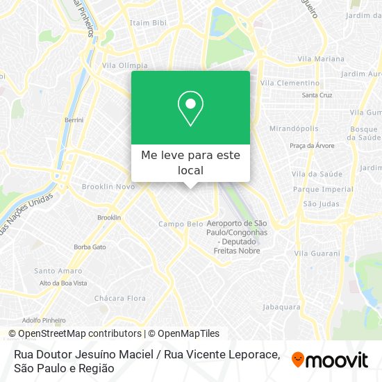 Rua Doutor Jesuíno Maciel / Rua Vicente Leporace mapa