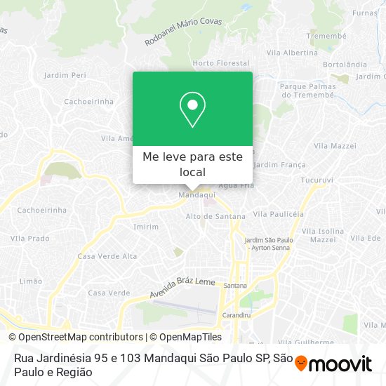 Rua Jardinésia  95 e 103   Mandaqui   São Paulo   SP mapa