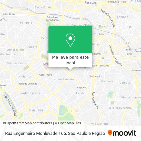 Rua Engenheiro Monlevade 166 mapa