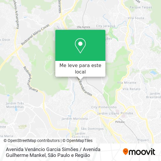 Avenida Venâncio Garcia Simões / Avenida Guilherme Mankel mapa