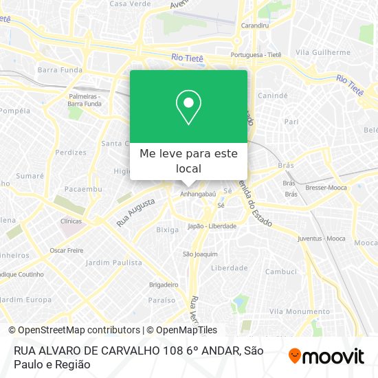 RUA ALVARO DE CARVALHO 108   6º ANDAR mapa