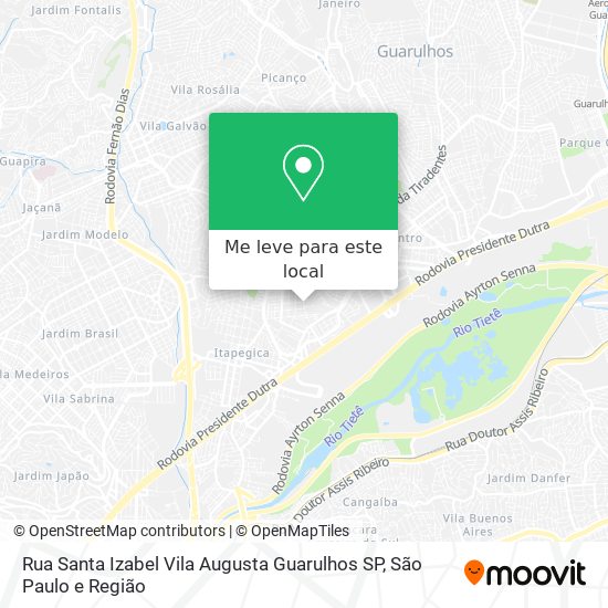 Rua Santa Izabel   Vila Augusta  Guarulhos   SP mapa