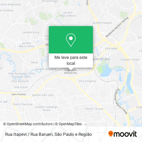 Rua Itapevi / Rua Barueri mapa