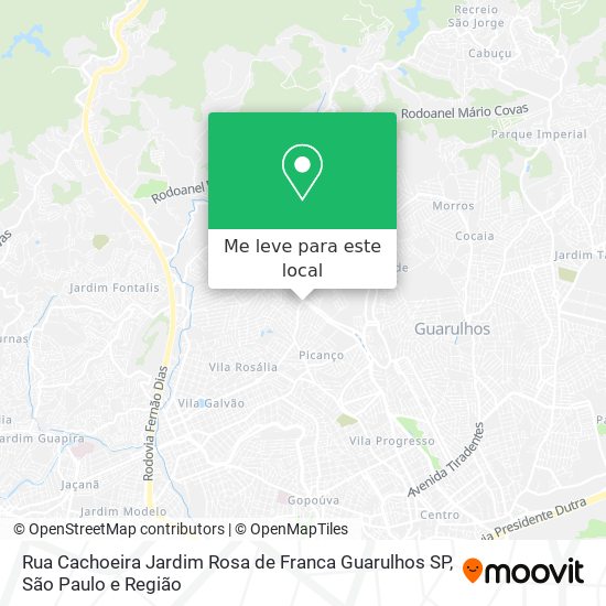 Rua Cachoeira   Jardim Rosa de Franca   Guarulhos   SP mapa