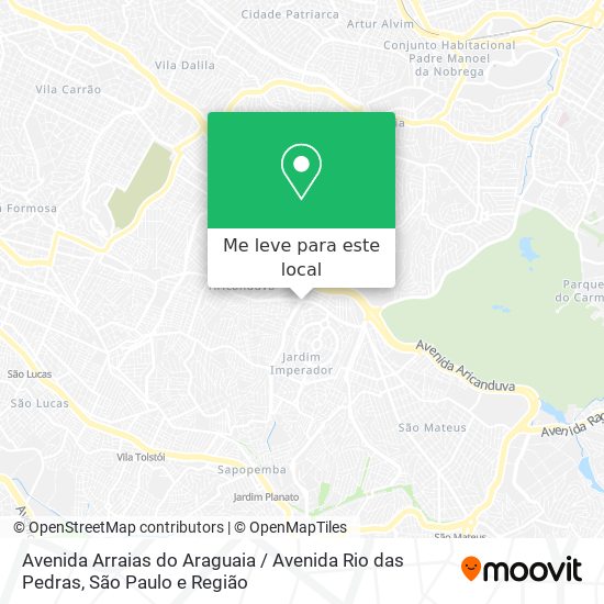 Avenida Arraias do Araguaia / Avenida Rio das Pedras mapa