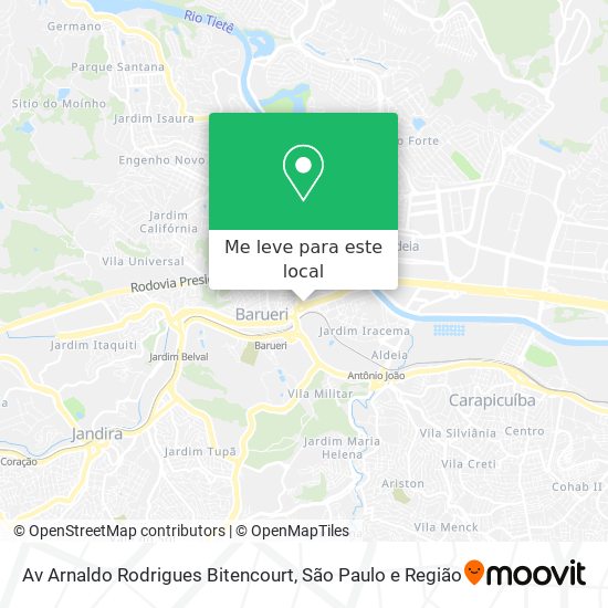 Av  Arnaldo Rodrigues Bitencourt mapa