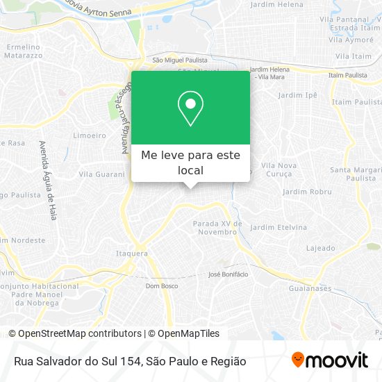 Rua Salvador do Sul 154 mapa