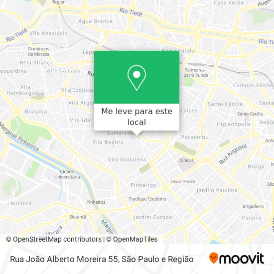 Rua João Alberto Moreira 55 mapa