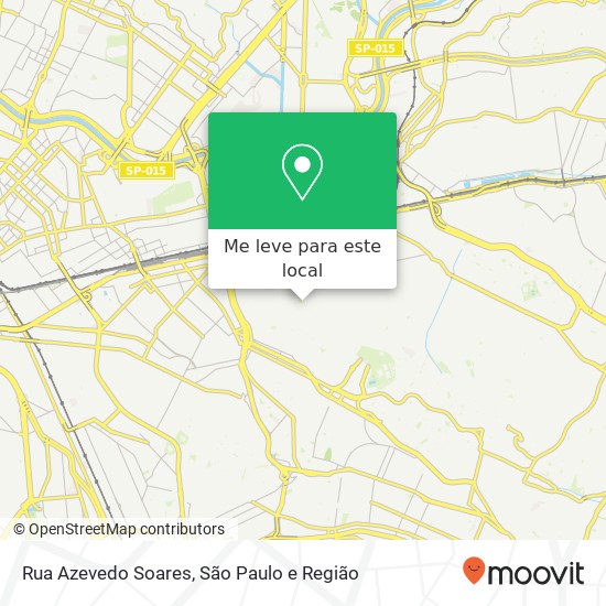 Rua Azevedo Soares mapa