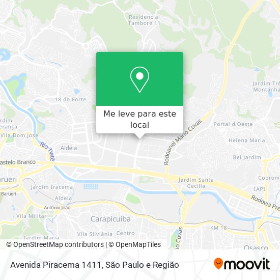 Avenida Piracema 1411 mapa